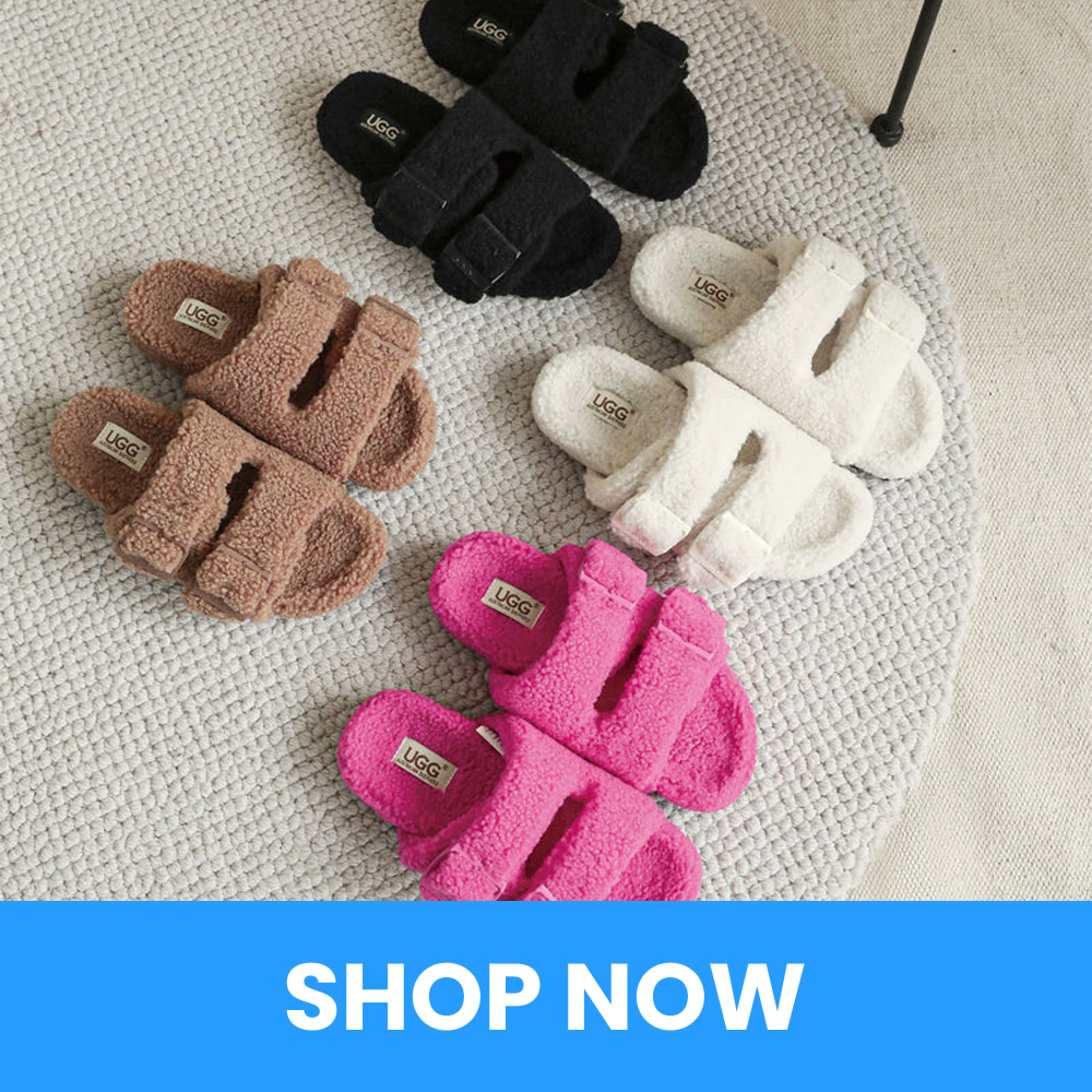 UGG Slippers Women Adjustable Buckle Sandal Slides Ella