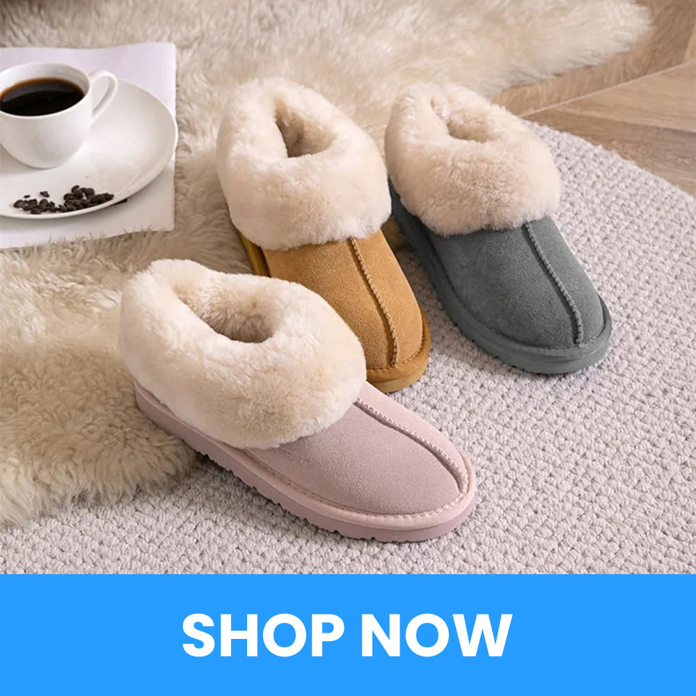 Homey Sheepskin Winter Slippers