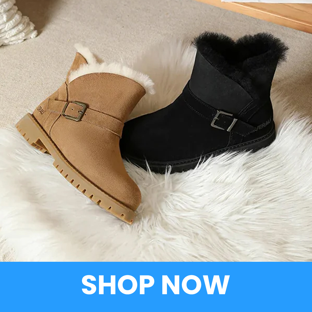 Short Button Fur UGG Boots